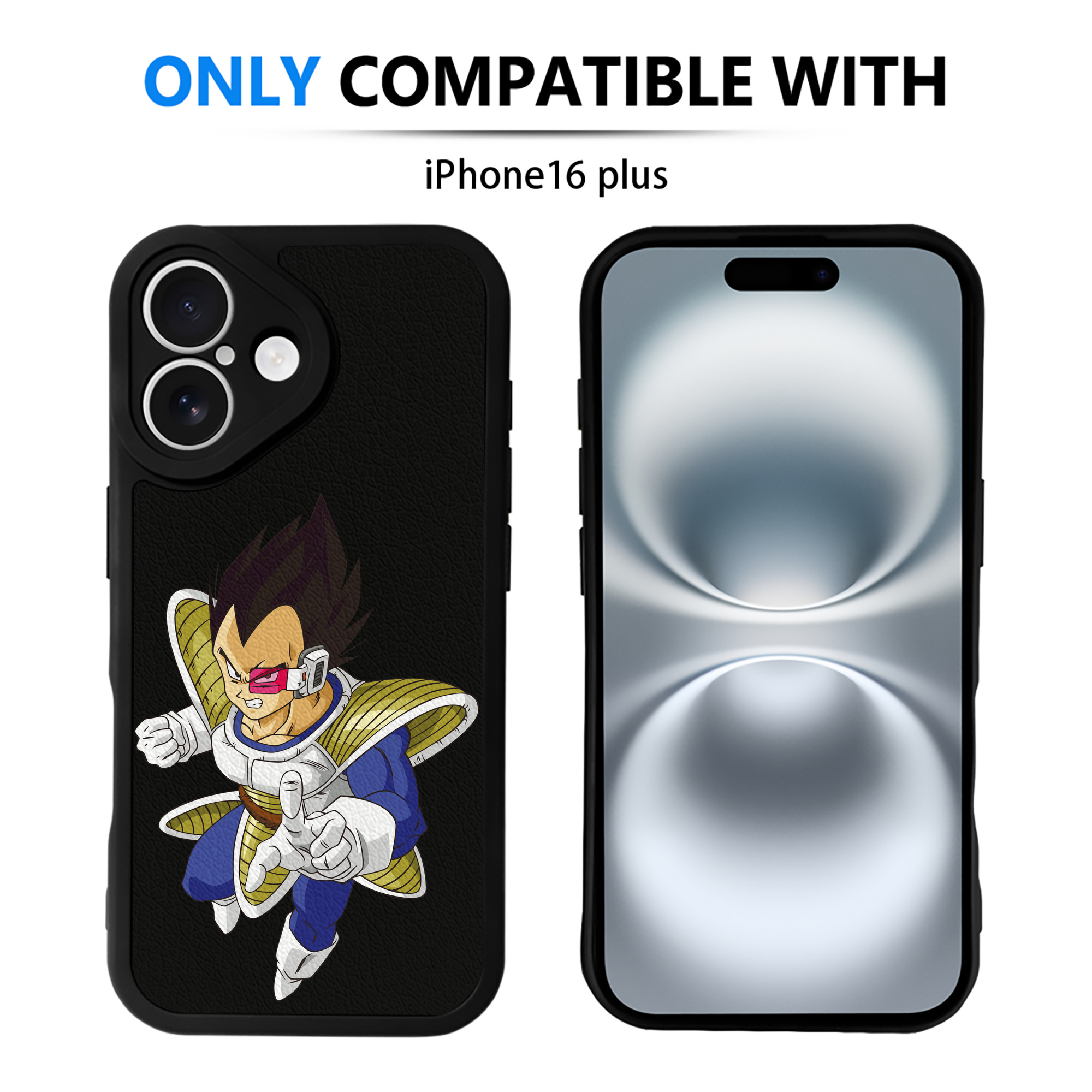 （画像用） ドラゴンボール ベジータ四世（Bejīta Yonsei）DRAGON BALL Vegeta IV 【iPhone 16シリーズ対応】シリコンスマホケース（レザー調） 材質：シリコン